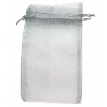 Borsa In Organza Argento 9 X 15