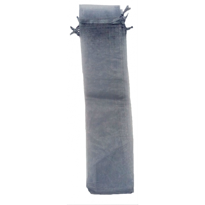 Borsa in organza 30x7 cm argento