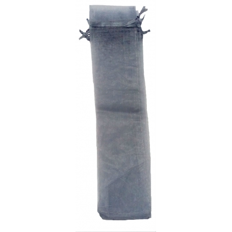 Borsa in organza 30x7 cm argento