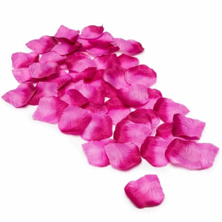 Petali di Rosa Artificiali di Colore Rosa Fucsia per Decorazioni