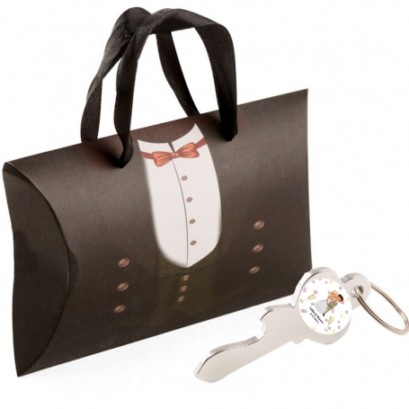spazzola per capelli alloggiamento argento presentata borsa metallica adesivi personalizzati per matrimoni