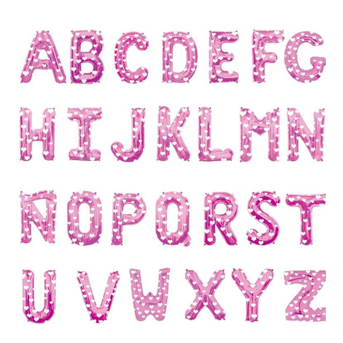 Palloncini rosa di lettere