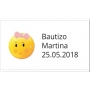 Adesivi personalizzati ragazza battesimo
