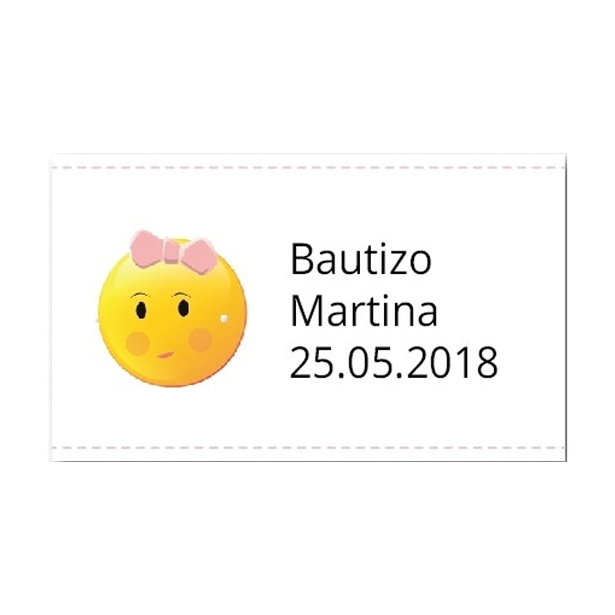 Adesivi personalizzati ragazza battesimo