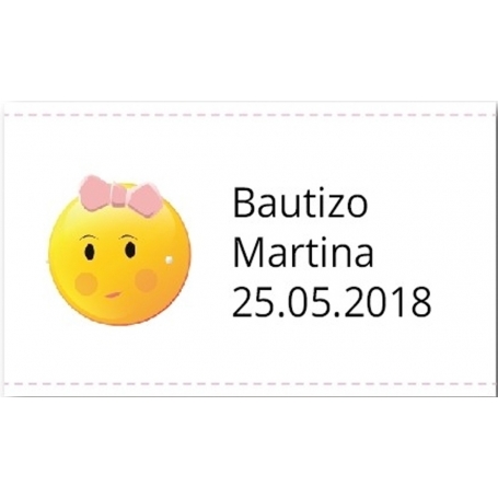 Adesivi personalizzati ragazza battesimo