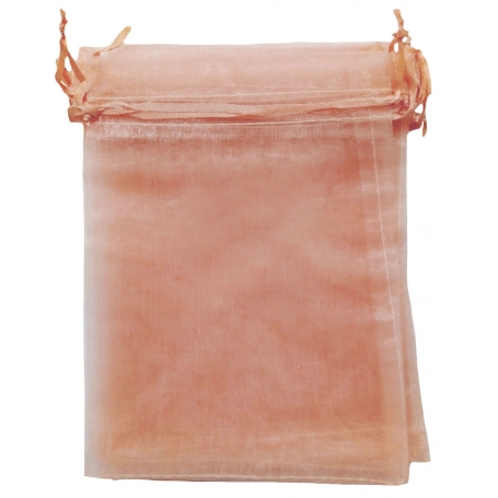 Borsa di organza arancione chiaro 13 x 17