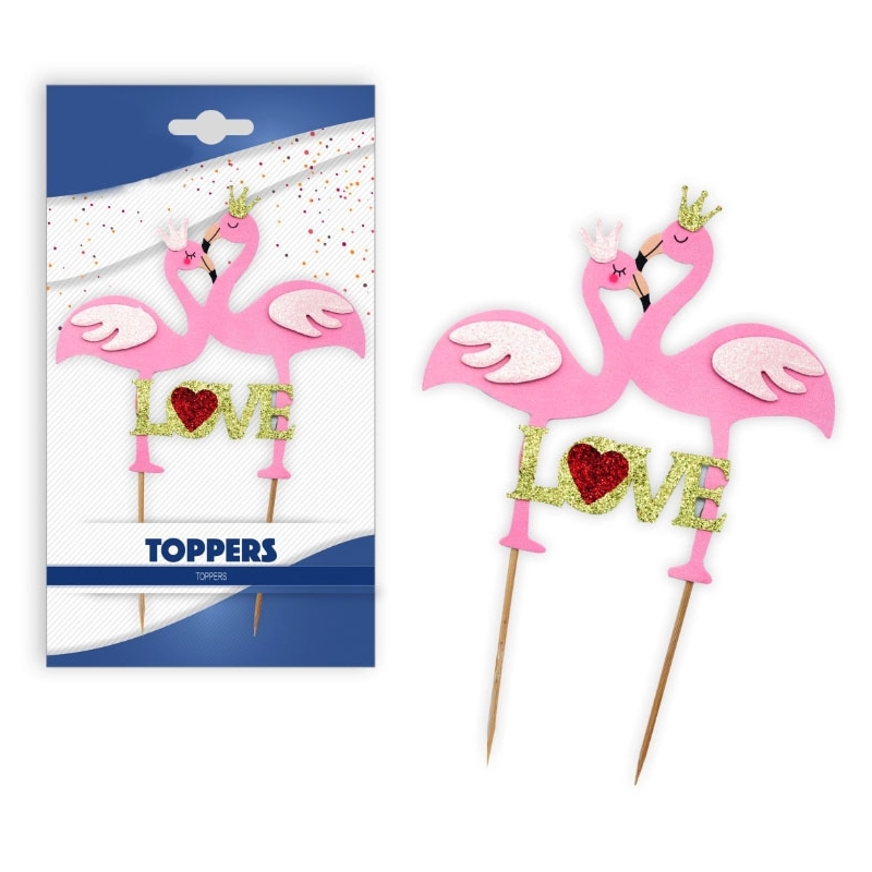 Pack toppers di fenicotteri