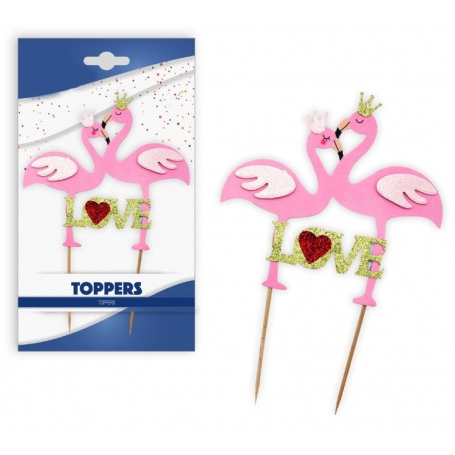 Pack toppers di fenicotteri