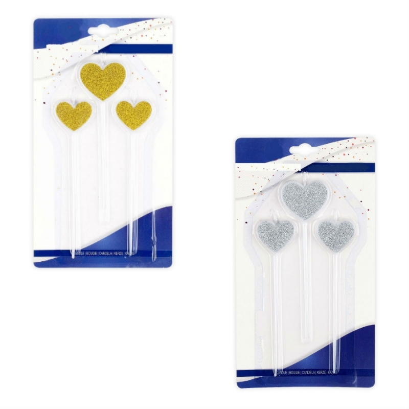 Confezione di candele al cuore