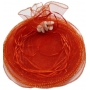 Borsa di organza per riso color rosso e per petali