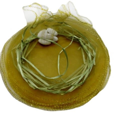 Borsa in organza per riso color verde scuro