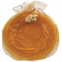 Borsa in organza per riso color arancione scuro e per petali