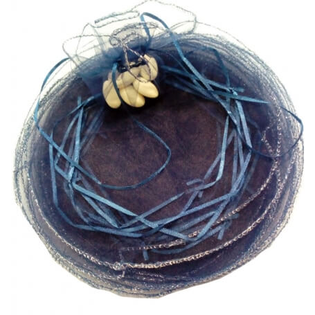 Borsa di organza per riso color blu marino