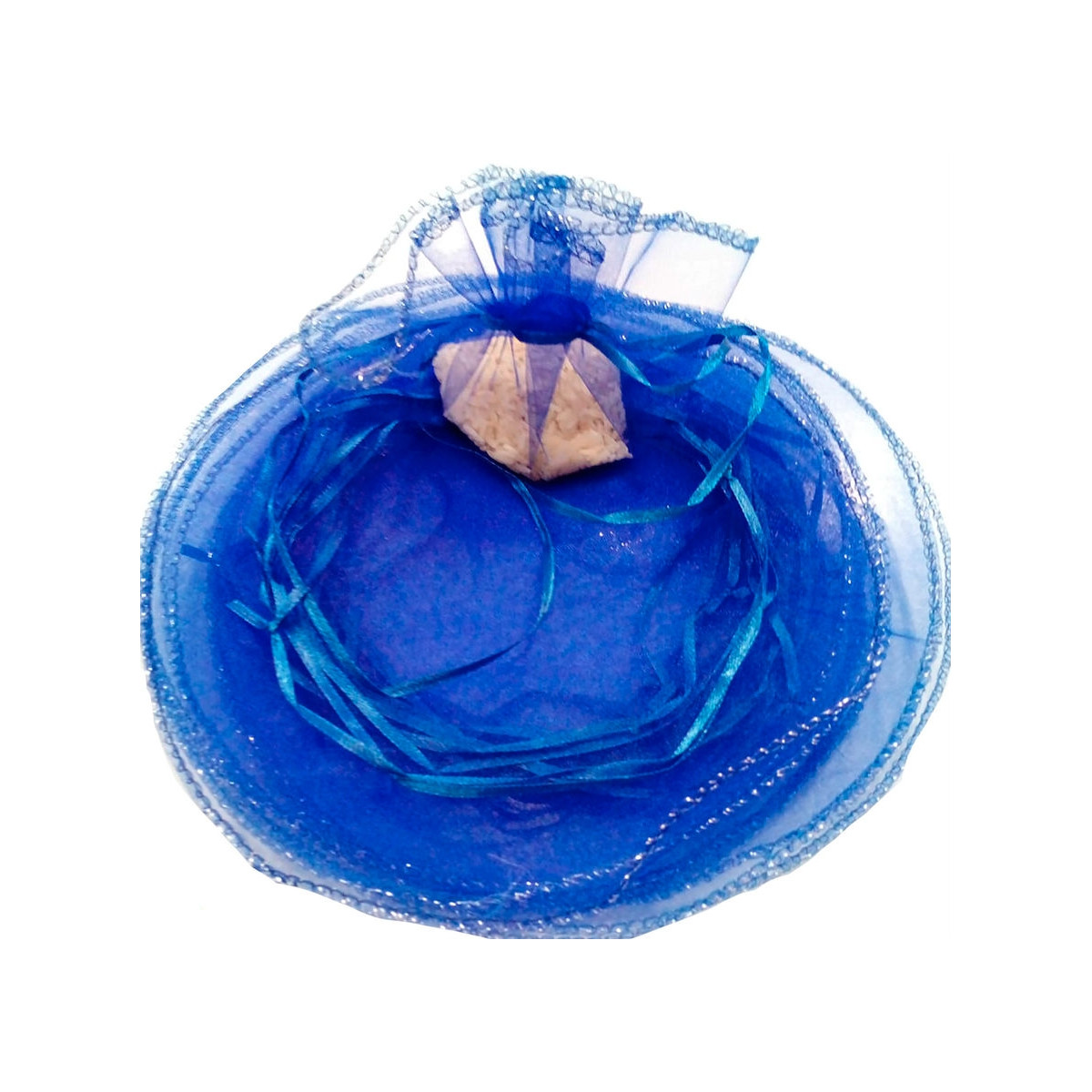 Sacchetto riso elettrico blu matrimonio.