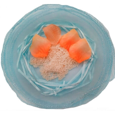 Borsa di organza per riso e petali