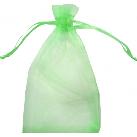 Sacchetto organza verde chiaro 9 x 15