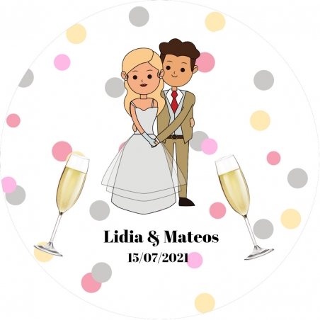 Candela matrimonio personalizzata
