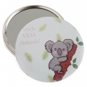 Set di manicure e specchio con motivo koala presentato in una borsa koala
