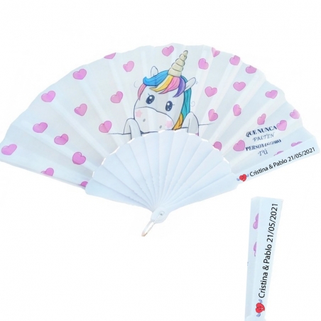 Ventaglio unicorno personalizzato
