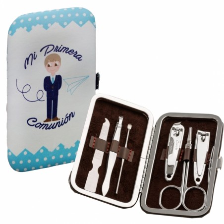 Set di manicure comunione in sacchetto di organza personalizzato