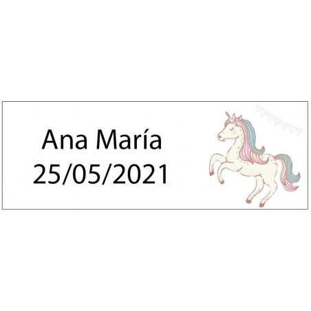 Etichetta Rettangolare Unicorno