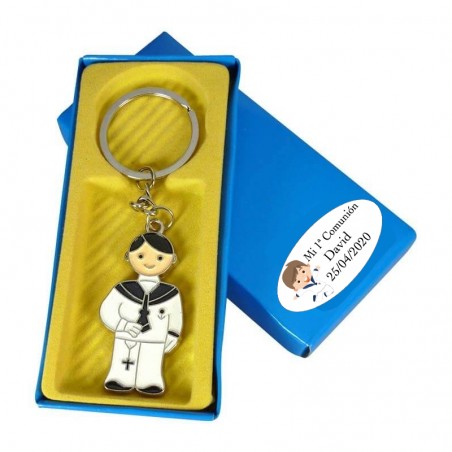 Portachiavi economici personalizzati per la comunione dei bambini