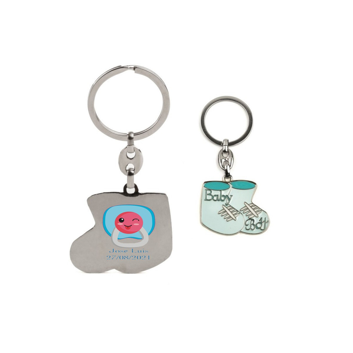 Portachiavi economici personalizzati per baby shower