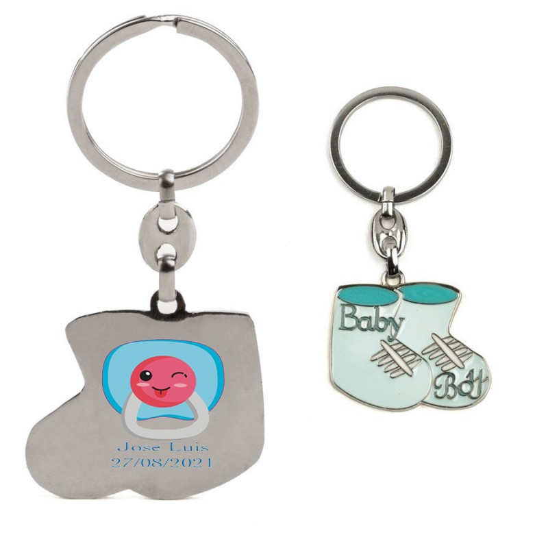 Portachiavi economici personalizzati per baby shower