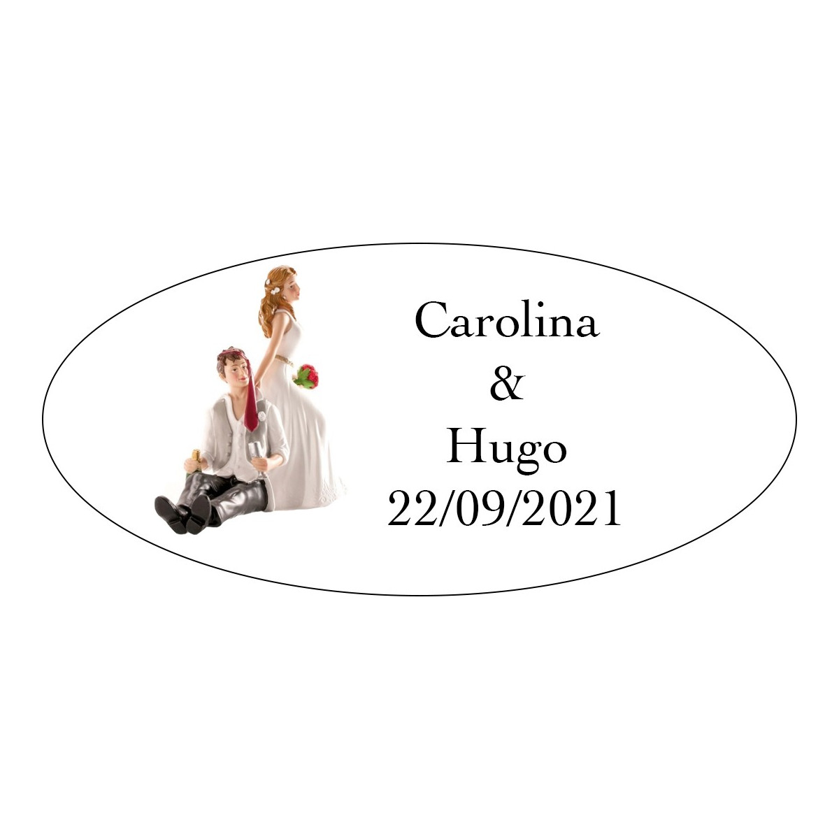 Adesivo per matrimonio sposo ubriaco