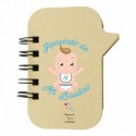 Quaderno con segnalibri per battesimo di bambino personalizzato