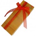 Penna e coltello personalizzati in una scatola di legno per bomboniere per gli invitati al matrimonio
