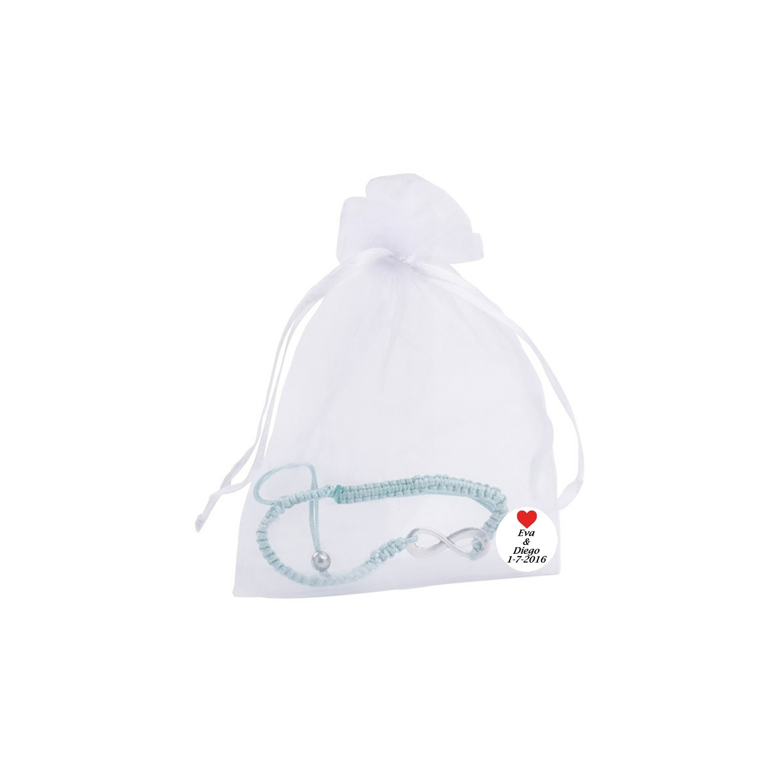 Braccialetti come dettaglio di matrimonio personalizzato