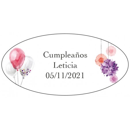 Etichette personalizzate con evento, nome e data