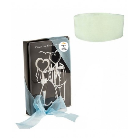 Tappo e cavatappi in scatola con design personalizzato e decorato