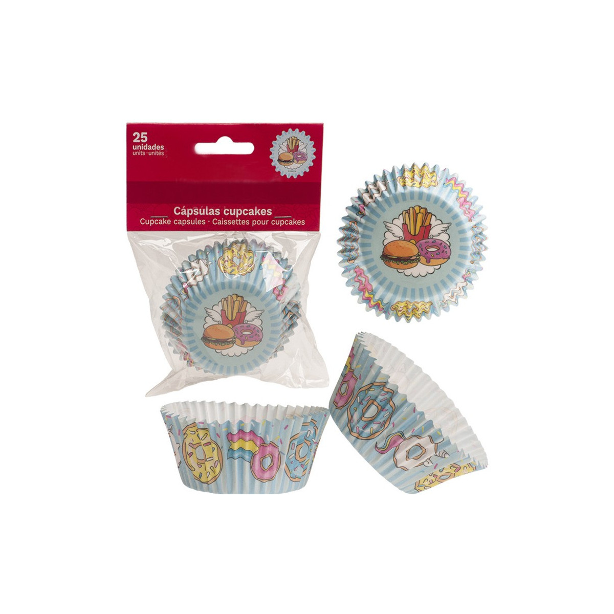 Pack 25 capsule cupcakes