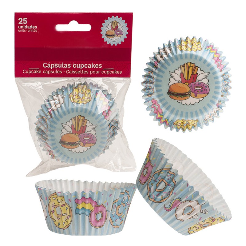 Pack 25 capsule cupcakes