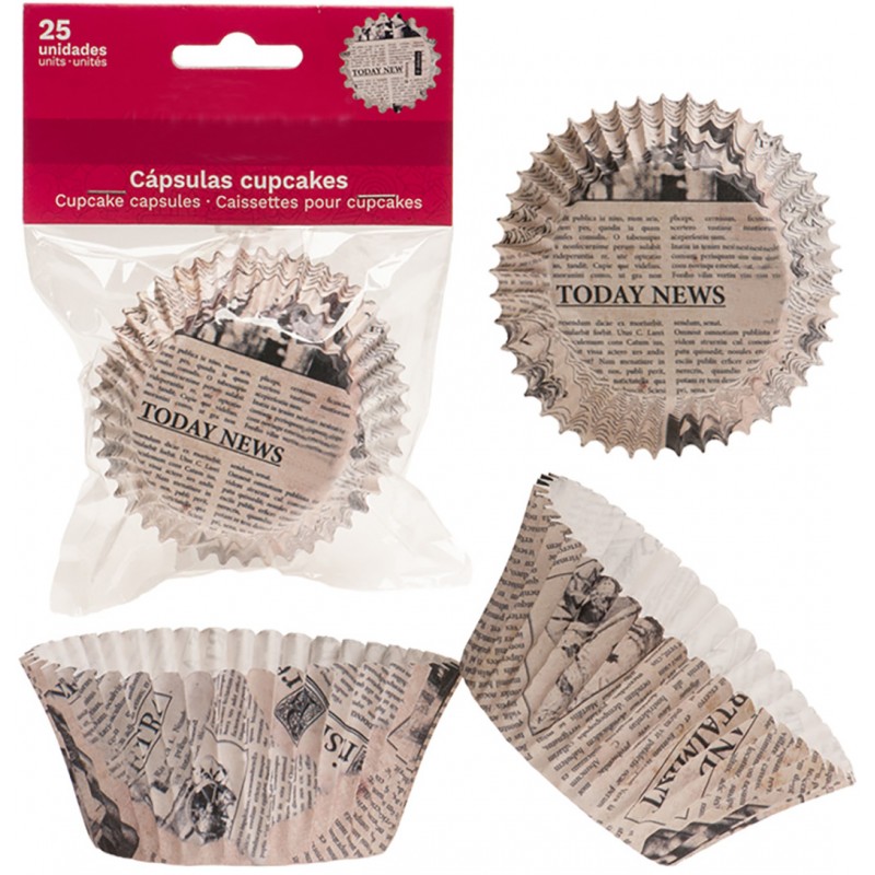 Confezione 25 stampi per cupcake in carta