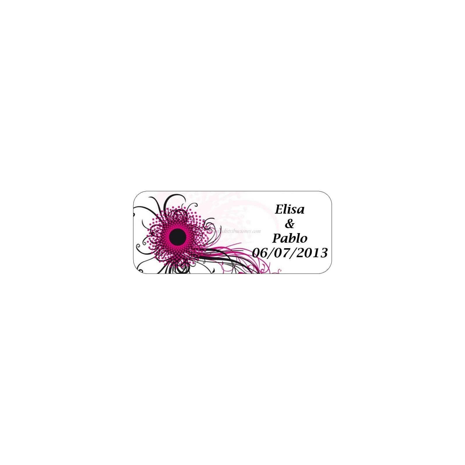 Adesivo fiore astratto