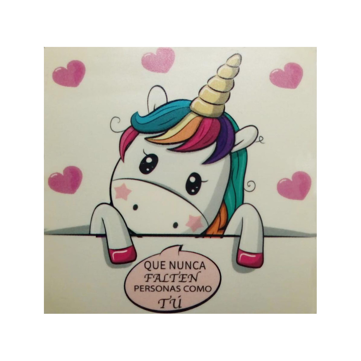 Adesivo di Unicorno con Messaggio Ispiratore e Incantevole per i Tuoi Eventi