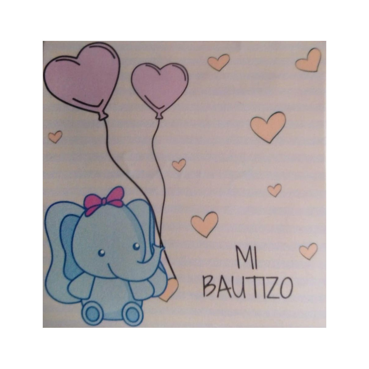 Adesivo elefante battesimo