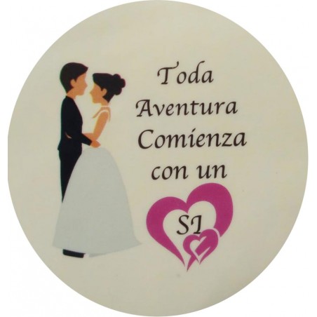 Matrimonio adesivo rotondo