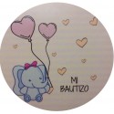 Adesivo rotondo battesimo dimensione mini