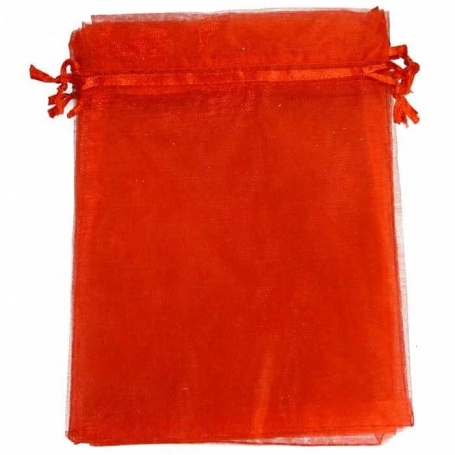 Borsa In Organza Rossa 9 X 15