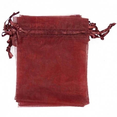 Borsa In Organza Granato 9 X 15