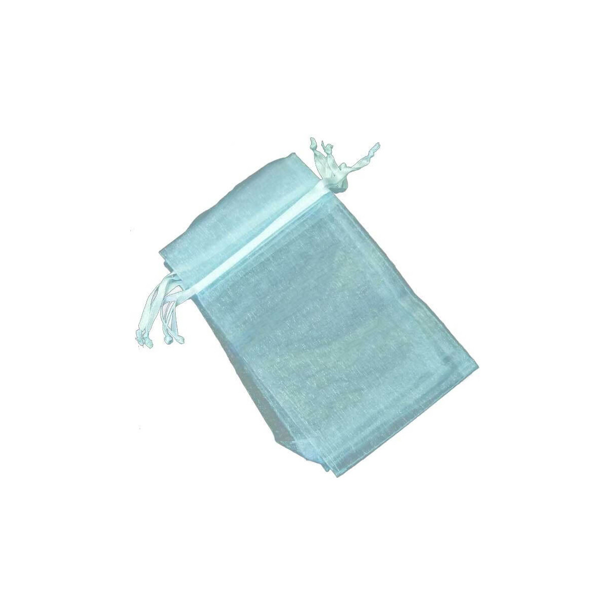 Borsa in organza celeste 9 x 15