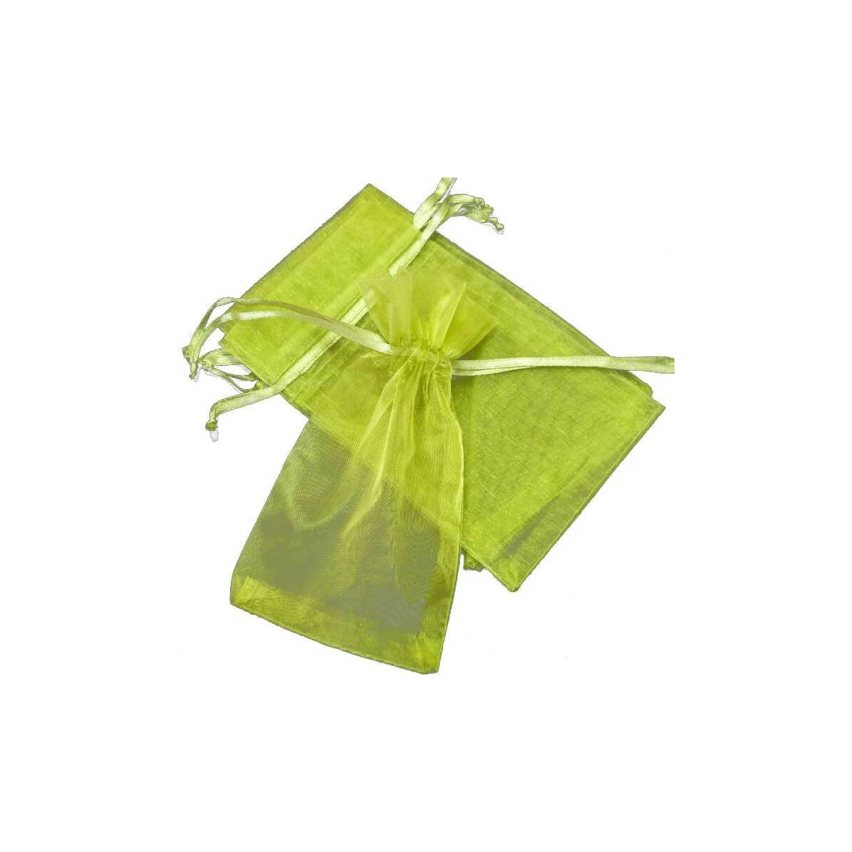 Sacchetto in organza verde scuro 13 x 17