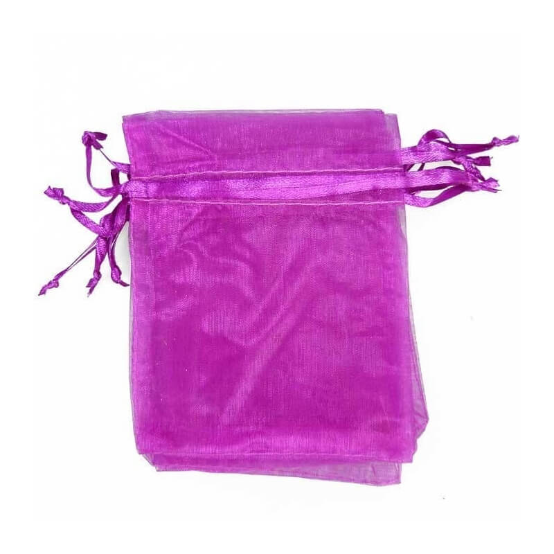 Sacchetto di organza viola 7 x 10