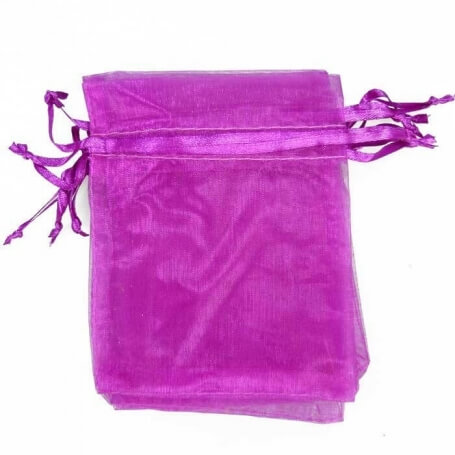Sacchetto di organza viola 7 x 10