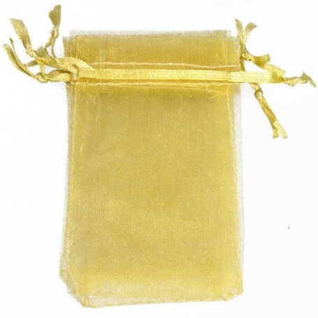 Borsa in organza dorata 7x10