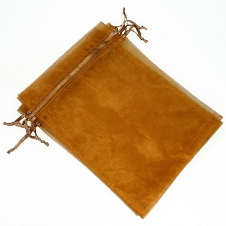 Sacchetto organza marrone 15 x 20